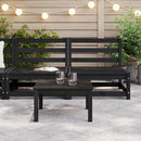 vidaXL 2 db fekete tömör fenyőfa kerti középső kanapé