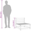 vidaXL 3 db fekete tömör fenyőfa kerti középső kanapé