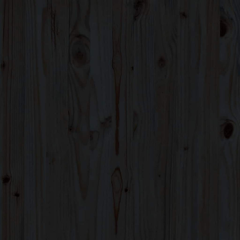 vidaXL 3 db fekete tömör fenyőfa kerti középső kanapé