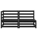 vidaXL 2 részes fekete tömör fenyőfa kerti ülőgarnitúra