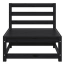 vidaXL 2 részes fekete tömör fenyőfa kerti ülőgarnitúra