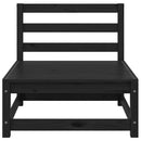 vidaXL 3 részes fekete tömör fenyőfa kerti ülőgarnitúra