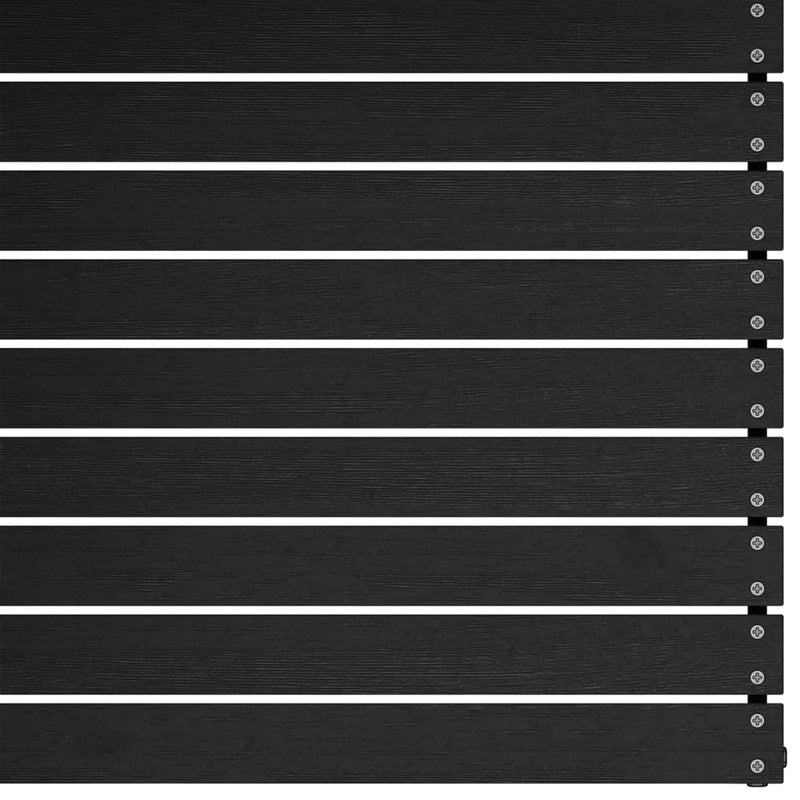 vidaXL 3 részes fekete tömör fenyőfa kerti ülőgarnitúra