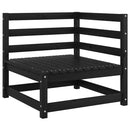 vidaXL tömör fenyőfa kerti sarokkanapé antracitszürke párnákkal