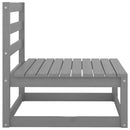 vidaXL tömör akácfa kerti középső kanapé antracitszürke párnákkal