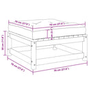 vidaXL mézbarna tömör fenyőfa kerti lábzsámoly párnával