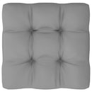 vidaXL 2 db tömör fenyőfa kerti középső kanapé szürke párnákkal