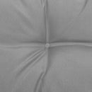 vidaXL 2 db tömör fenyőfa kerti középső kanapé szürke párnákkal