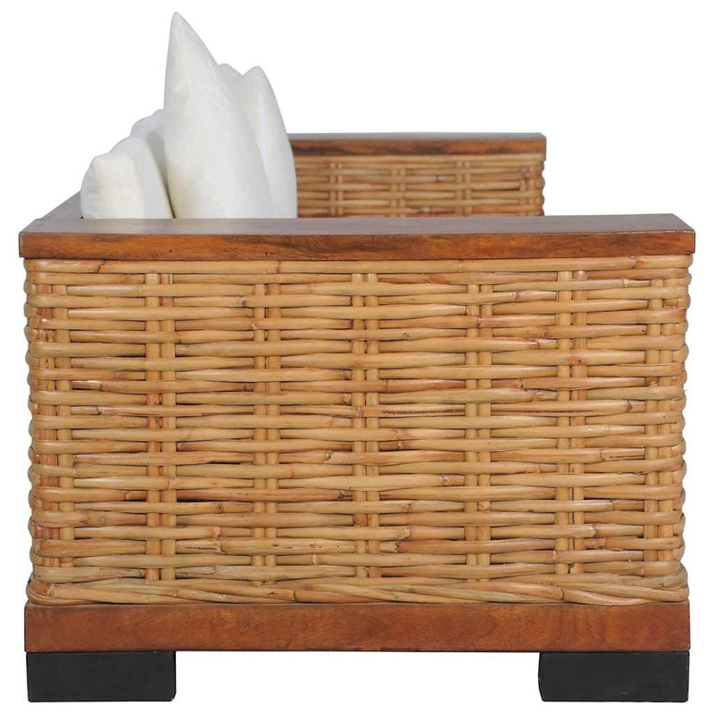 vidaXL 2 db tömör fenyőfa kerti középső kanapé szürke párnákkal