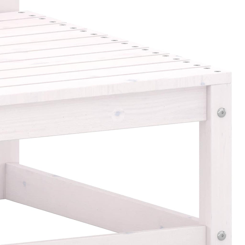 vidaXL 2 db tömör fenyőfa kerti középső kanapé szürke párnákkal