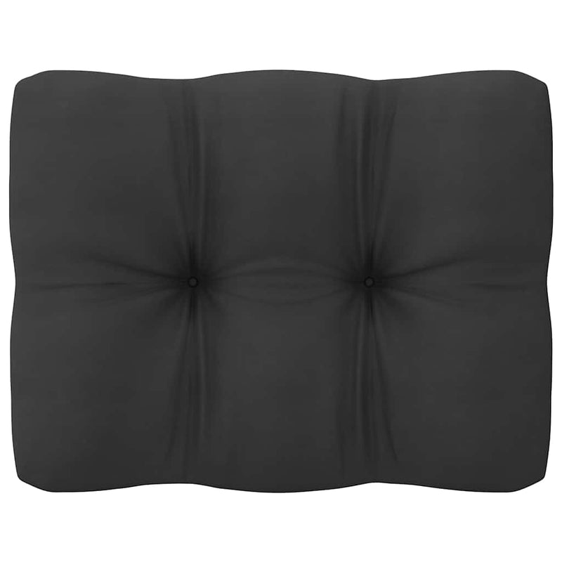 vidaXL 2 db tömör fenyőfa kerti középső kanapé szürke párnákkal