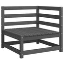 vidaXL 2 részes szürke tömör fenyőfa kerti ülőgarnitúra párnákkal