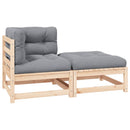 vidaXL 2 részes tömör fenyőfa kerti ülőgarnitúra párnákkal