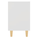 vidaXL fehér éjjeliszekrény tömör fa lábakkal 40 x 30 x 50 cm
