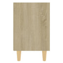 vidaXL 2 db tölgyszínű éjjeliszekrény tömör fa lábakkal 40x30x50 cm