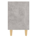 vidaXL betonszürke éjjeliszekrény tömör fa lábakkal 40 x 30 x 50 cm