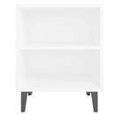 vidaXL 2 db fehér éjjeliszekrény fém lábakkal 40 x 30 x 50 cm