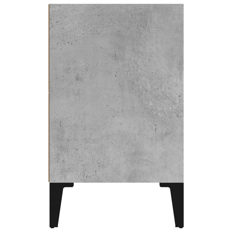 vidaXL betonszürke éjjeliszekrény fém lábakkal 40 x 30 x 50 cm