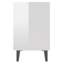 vidaXL 2 db magasfényű fehér éjjeliszekrény fém lábakkal 40x30x50 cm