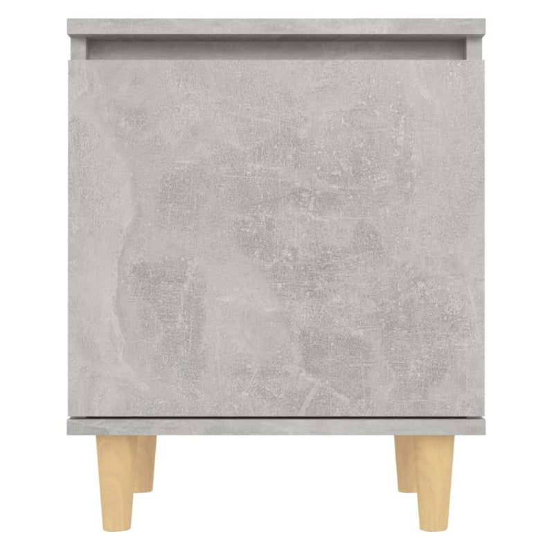 vidaXL 2 db betonszürke éjjeliszekrény tömör fa lábakkal 40x30x50 cm