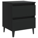 vidaXL 2 db fekete szerelt fa éjjeliszekrény 40 x 35 x 50 cm