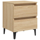 vidaXL 2 db sonoma tölgy színű szerelt fa éjjeliszekrény 40x35x50 cm