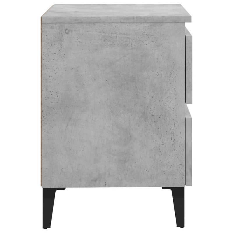 vidaXL betonszürke szerelt fa éjjeliszekrény 40 x 35 x 50 cm