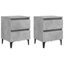 vidaXL 2 db betonszürke szerelt fa éjjeliszekrény 40 x 35 x 50 cm
