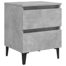 vidaXL 2 db betonszürke szerelt fa éjjeliszekrény 40 x 35 x 50 cm