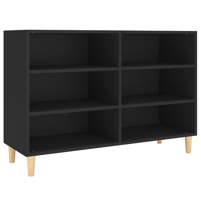 vidaXL fekete szerelt fa tálalószekrény 103,5 x 35 x 70 cm
