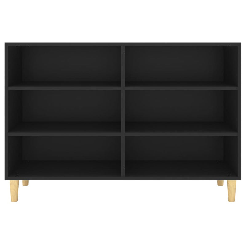 vidaXL fekete szerelt fa tálalószekrény 103,5 x 35 x 70 cm