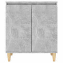 vidaXL betonszürke szerelt fa tálalószekrény falábakkal 60x35x70 cm