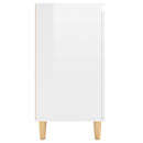 vidaXL magasfényű fehér tálalószekrény tömör falábakkal 60x35x70 cm