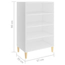 vidaXL fehér forgácslap tálalószekrény 57 x 35 x 90 cm