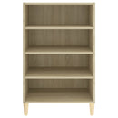 vidaXL sonoma-tölgy színű forgácslap tálalószekrény 57x35x90 cm