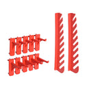 vidaXL 39 darabos piros és fekete tárolódoboz-készlet fali panelekkel