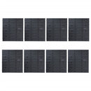 vidaXL 141 darabos piros és fekete tárolódoboz szett fali panelekkel