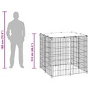 vidaXL ezüstszínű acél kutyakennel 110 x 110 x 110 cm