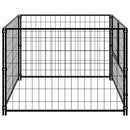 vidaXL fekete acél kutyakennel 100 x 100 x 70 cm