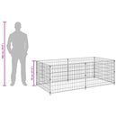 vidaXL fekete acél kutyakennel 200 x 100 x 70 cm