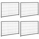 vidaXL Állatketrec ajtó nélkül Fekete 300 x 100 x 70 cm Acél