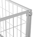 vidaXL ezüst acél kutyakennel 100 x 100 x 70 cm