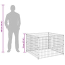 vidaXL ezüst acél kutyakennel 100 x 100 x 70 cm