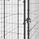 vidaXL kültéri acél kutyakennel tetővel 110 x 220 x 180 cm