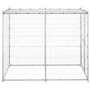 vidaXL kültéri horganyozott acél kutyakennel tetővel 110x220x180 cm