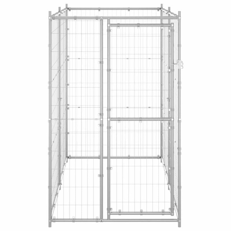vidaXL kültéri horganyozott acél kutyakennel 110 x 220 x 180 cm