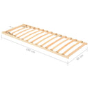 vidaXL 13 léces ágyrács állítható fejtámlával 80 x 200 cm