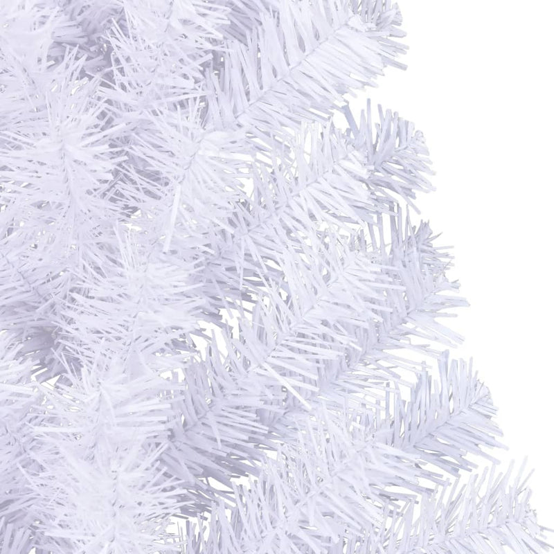 vidaXL fehér PVC fél műkarácsonyfa állvánnyal 120 cm