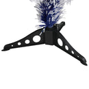 vidaXL fehér és kék száloptikás megvilágított műkarácsonyfa 64 cm