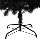 vidaXL fekete PVC fél műkarácsonyfa állvánnyal 240 cm